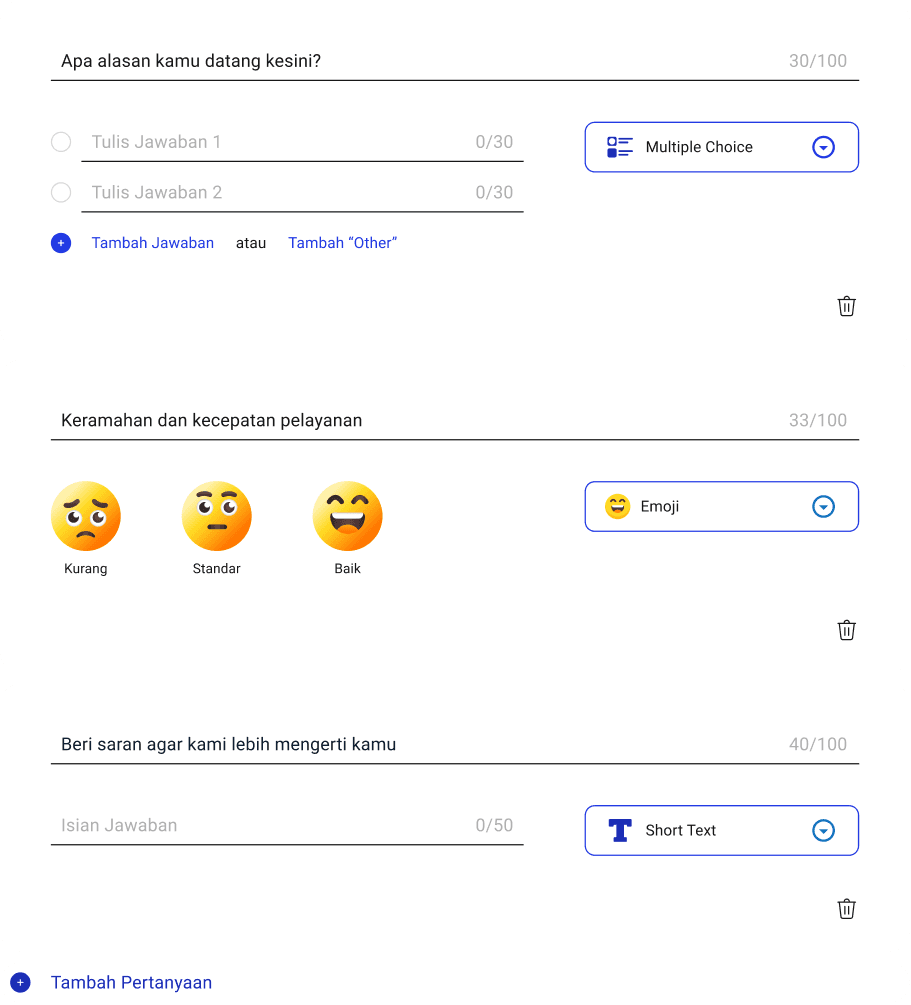 Buat survei kepuasan pengunjung